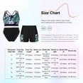 thumbnail image 5 of YUUMIN 3 Pcs Tankini for Girls Floral Bikini Crop Top Brief with Ruffles Swim Shorts Bathing Suits Light Green 10, 5 of 5