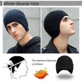thumbnail image 6 of ZOELNIC Unisex Men Winter Windproof Knitted Wool Beanie Hat Ear Flap Ear Protector Cycling Ski Skull Cap- Black, 6 of 9