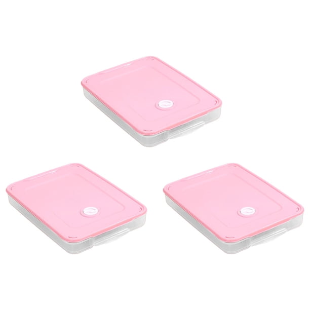 Methold 3 unids/set elegantes contenedores de almacenamiento de alimentos Dumplings caja para el frigorífico fresca y organizada Termómetros de acuario sakura rosa 1 capa y 1 funda