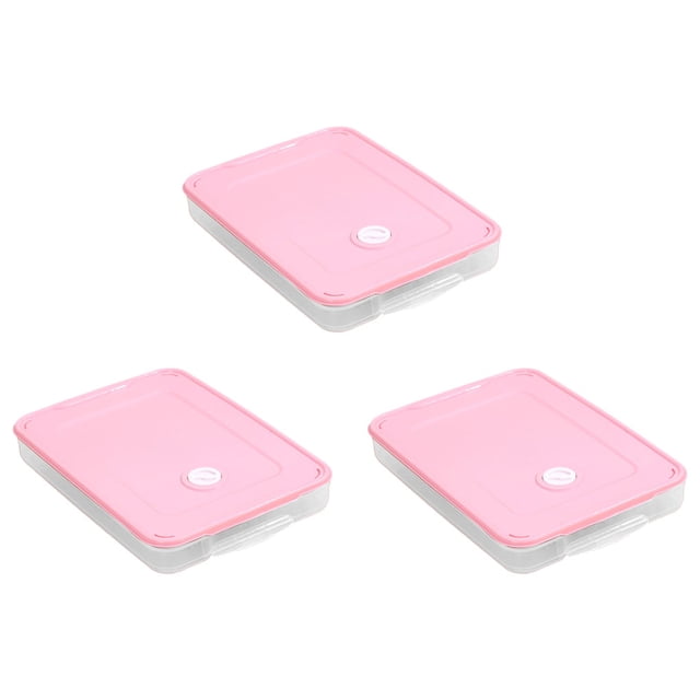Methold 3 unids/set caja para el frigorífico para almacenamiento conveniente de alimentos contenedor de almacenamiento de alimentos caja de Termómetros de acuario sakura rosa 1 capa y 1 funda