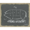 thumbnail image 3 of Babbitt, Gwendolyn 24x20 Black Modern Framed Museum Art Print Titled - Pig on Burlap, 3 of 5