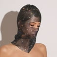 thumbnail image 4 of Headgear with Rhinestone Decoration Hollow Mesh Design Sun Protection Eye-Exposing Performances Festivals Head Wrap, 4 of 7