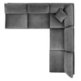 thumbnail image 3 of Sectional Sofa Set, Velvet, Grey Gray, Modern Contemporary Urban Design, Living Lounge Room Hotel Lobby Hospitality, 3 of 10