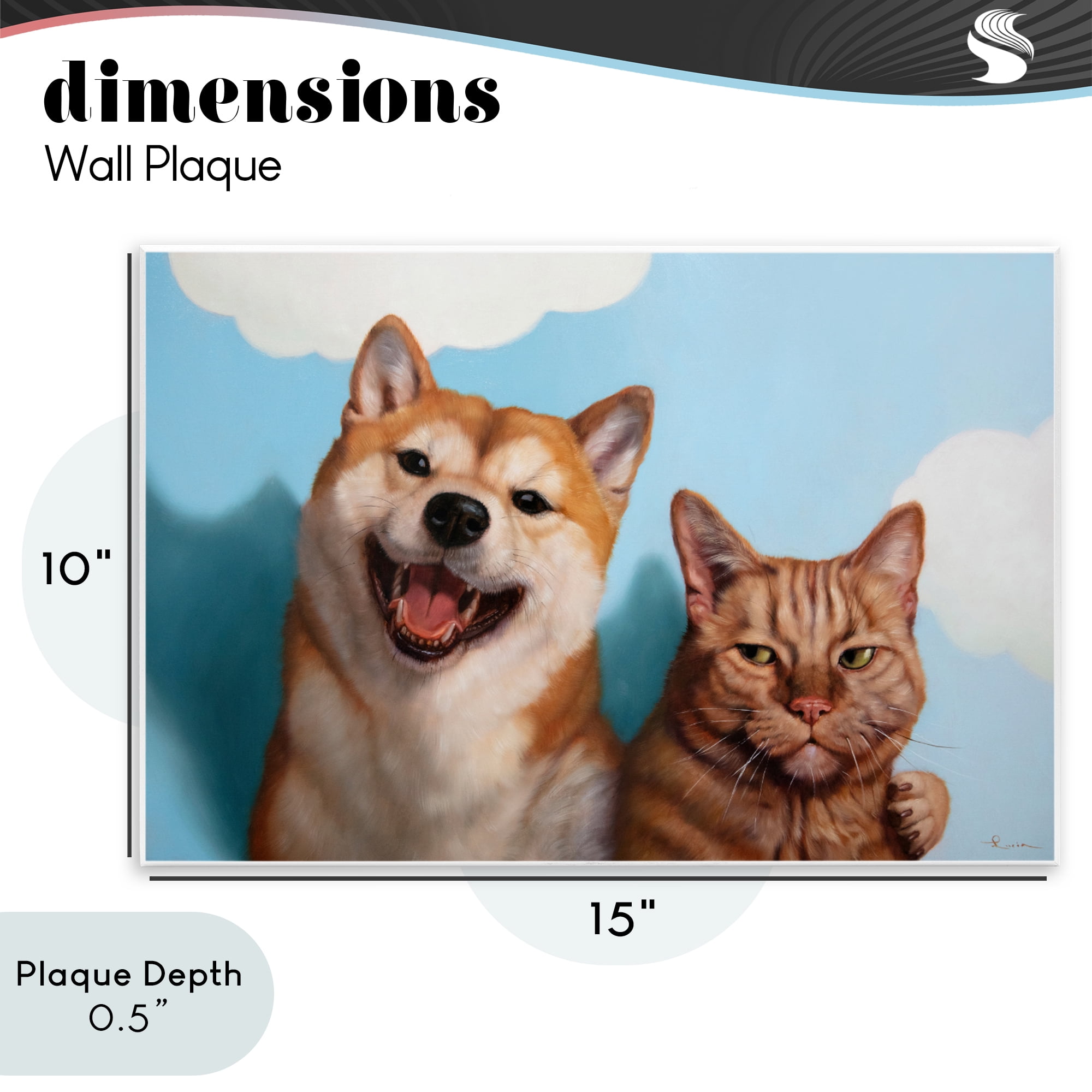 Stupell Industries Adopted Brother Dog & Cat Wall Plaque Art, design by Lucia Heffernan