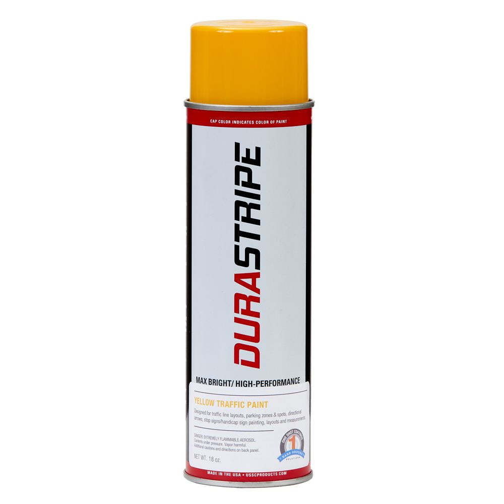 1 Shot Dura Stripe Aerosol Traffic Paint (18oz Yellow) by Bare Ground