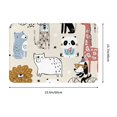 thumbnail image 3 of Salouo Hand Drawn Animals Pattern Outdoor Indoor Sturdy Doormats 16’’×24’’, Anti Fatigue Soft Flannel Thick Door Mat,Non-Slip Rectangle Rug Cushion, 3 of 7