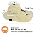thumbnail image 4 of Tirrina Men's Outdoor Sun Protection Fishing Cap with Neck Flap Wide Brim Mesh Hat for Travel Camping Hiking Hunting, 4 of 7