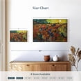 thumbnail image 4 of Elephant Stock Red Vineyards At Arles Wall Art - Horizontal Canvas Wall Art - Living Room Wall Decor - Nature Canvas - Brown And Red Decor By Vincent Van Gogh - 12" x 8", 4 of 8