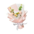 thumbnail image 2 of Usloyux Under $5 Hand Knitted Bouquet, Wool Flower Arrangement, Rose Floral Gift with Transparent Bag, Mother's Day Anniversary Present for Women Special Occasion, 2 of 5