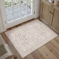 thumbnail image 4 of BERTHMEER 2'x3' Small Area Rugs for Entryway Doormats Indoor Bathroom Oriental Vintage Farmhouse Machine Washable Non-slip Traditional Distressed Throw Rugs, Light Brown, 4 of 7