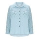 thumbnail image 3 of Chaquetas y abrigos casuales de manga larga sin capucha para mujer, chaqueta informal de moda con lentejuelas, bolsillos con botones y capucha de manga larga, tops vaqueros para mujer, 3 of 5