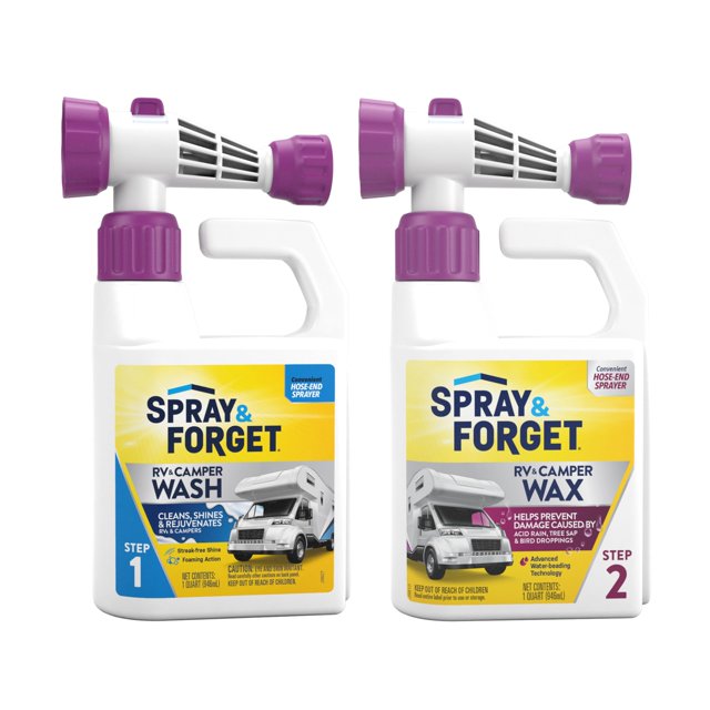 Combinación Wash and Wax Spray & Forget RV & Camper 2x1 L