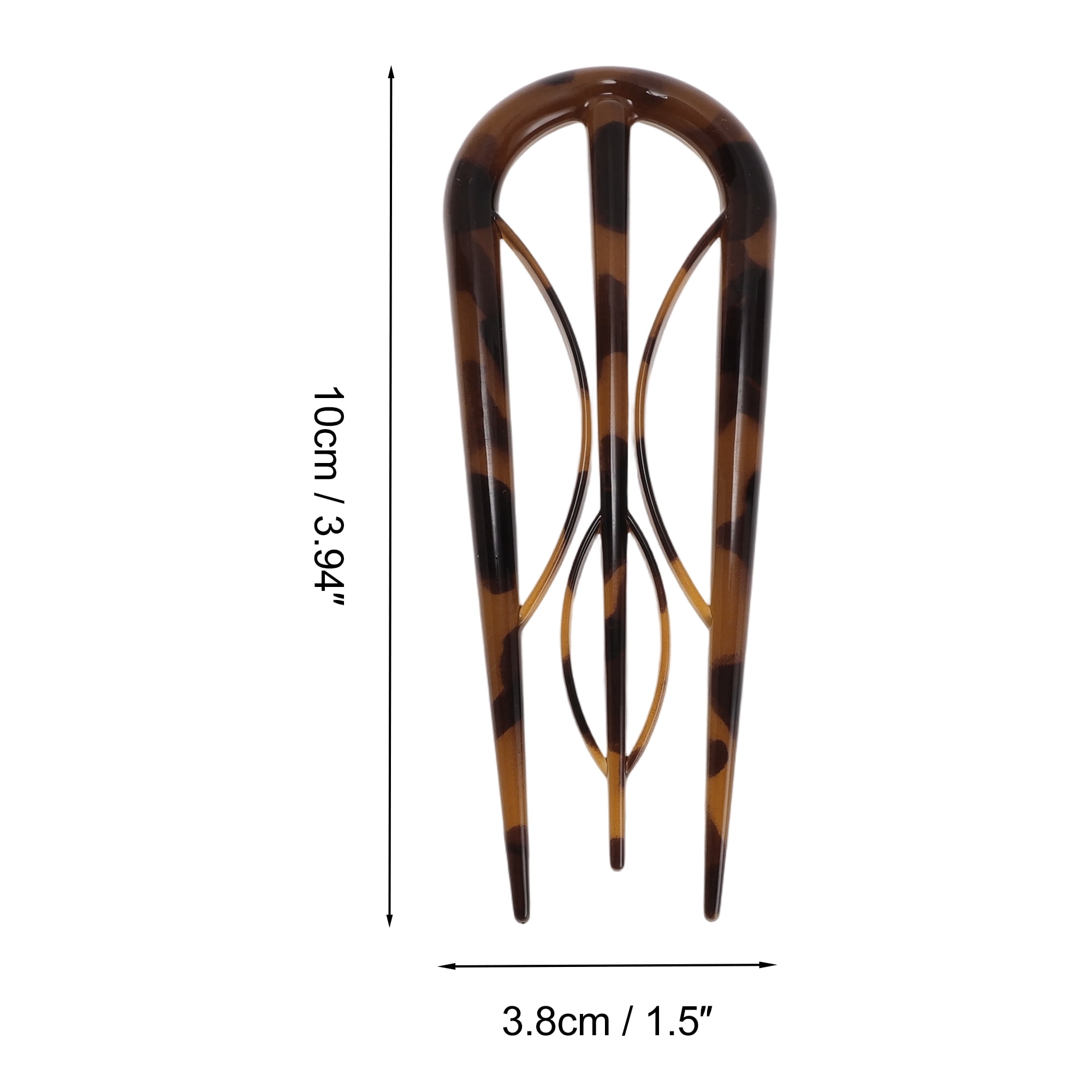 Unique Bargains U-shaped Hair Pin 3.94"x1.50" 1 Pc Dark Brown Coffee