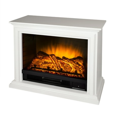 Sheridan GLF-5002-50 Free Standing Mobile Infrared Electric Fireplace White