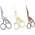 thumbnail image 1 of 3 Pack Arolly Embroidery Scissors 4.5-inch Small Sewing Scissors Retro Style Craft Scissors for Art Needle Work -Sliver, Gold, Brown, 1 of 5