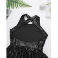 thumbnail image 5 of Miaeowve Kids Girls Ballet Dance Outfits Shiny Sequins Bowknot Cutout Back Gymnastic Leotard Dress Jazz Latin Dancewear Black 6, 5 of 7