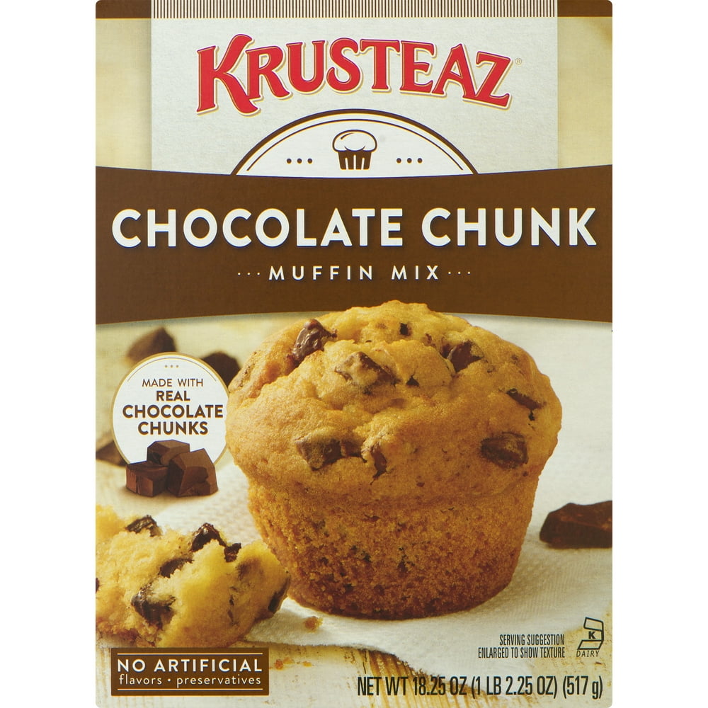 Krusteaz Chocolate Chunk Muffin Mix, 18.25 oz Box