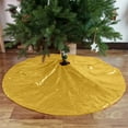 thumbnail image 7 of Sparkling Sequins Christmas Tree Skirt - 21x21 Inch Round Non-Slip Tree Mat, Holiday Decor Rug, Gold Xmas Floor Covering for Living Room Bedroom, 7 of 7