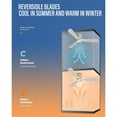 thumbnail image 3 of Sofucor 52 Inch Flush Mount Ceiling Fan with Remote, Reversible Motor,Integrated Light Optional Gold with Washed White Without Light, 3 of 5