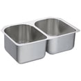 thumbnail image 1 of Moen G18255 Double Basin Undermount Steel Kitchen Sink, 1 of 1
