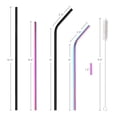 thumbnail image 3 of Vertall Drinking Straws, Set of 8, Black & Rainbow, 3 of 4