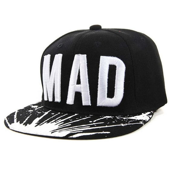 Trend Hat Snapback Cap Kid Boys Girls Letters Baseball Caps Flat Hip Hop Cap Bk Black
