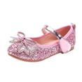 thumbnail image 3 of Zapatos de lentejuelas de cristal para niñas, zapatos planos para niñas pequeñas, zapatos de princesa para banquetes con lazo brillante, 3 of 6