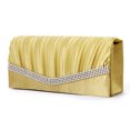 thumbnail image 2 of Bolso para mujer de de Noche Floral de Cristal Satinado para Mujer Boda - Dorado oro Magideal Bolso para mujer, 2 of 7