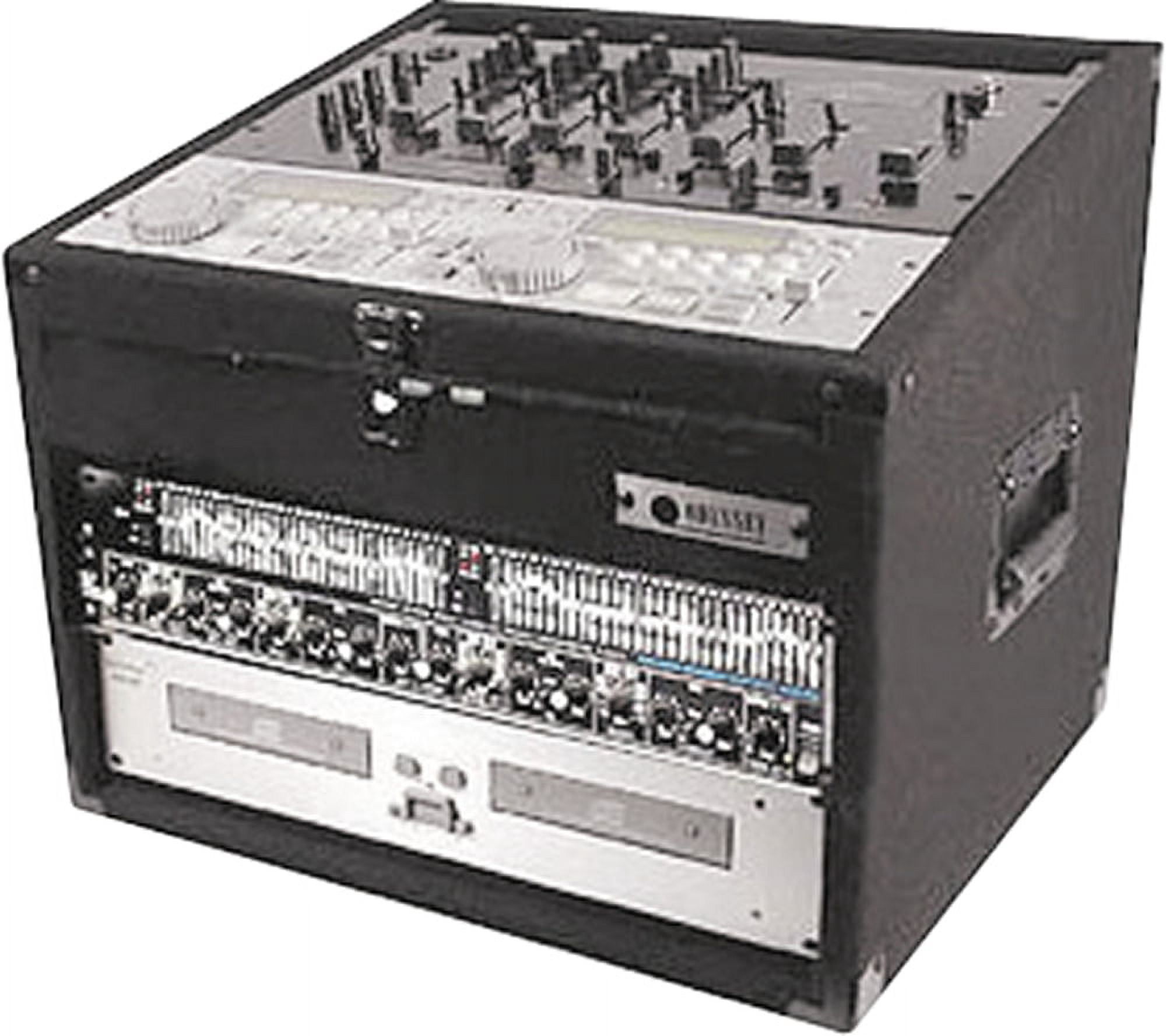 Odyssey Carpeted Combo Mixer Rack Case 4 Spaces