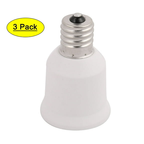 3 Pcs E17 to E26  Bulb Base Adapter Converter Light Socket Lamp Holder