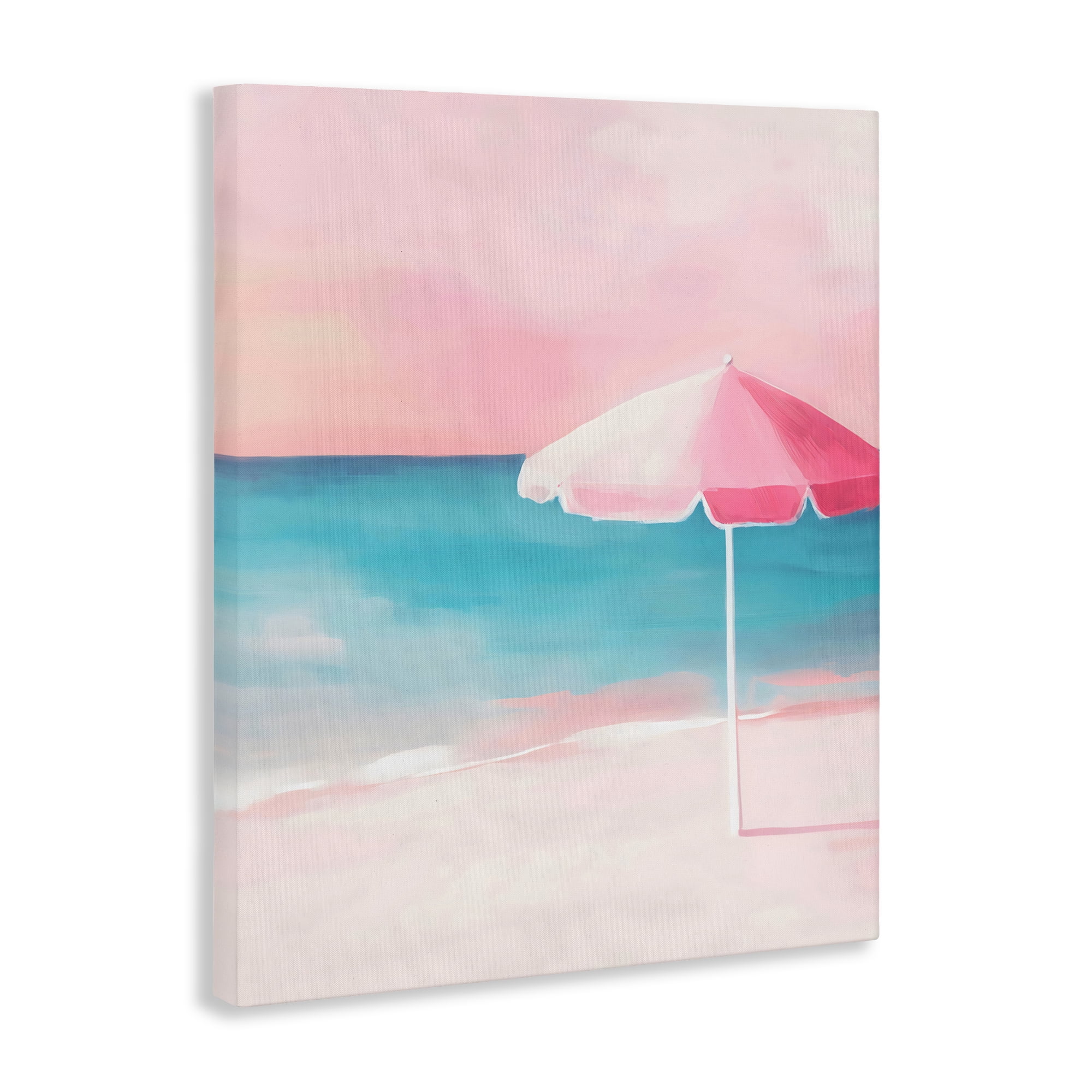 Stupell Industries Serene Pink Beach Umbrella Canvas Wall Art, design by The Prints Vibe