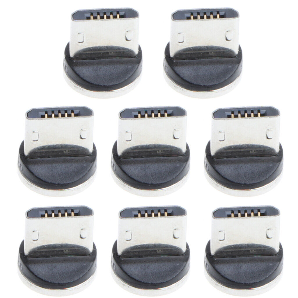 8X Round Micro USB Adapter Charging Cable Charger Tip For Android