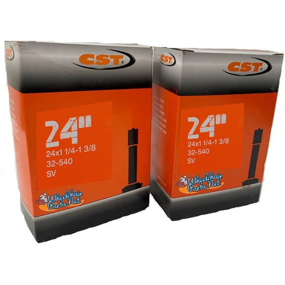 INNER TUBE 24X1 3/8" (1 1/4") STANDARD VALVE. SOLD AS PAIR.