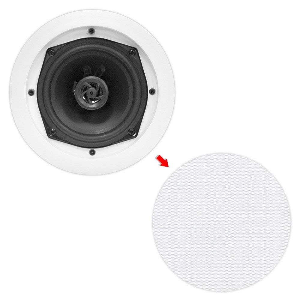 PYLE PDIC61RD 200W 6.5'' Round Flush Mount In-Wall/Ceiling Speakers, 1 Pair - image 5 of 6