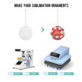 thumbnail image 3 of PYD Life 25 PCS Sublimation Ceramic Ornament Bulk 2.75 Inch Round Blank Ornament with Gold String for Crafting DIY Personalized Christmas Home Decor Bulk, 3 of 6