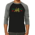 thumbnail image 1 of LA Pop Art Men's Raglan Baseball Word Art T-shirt - Zion - One Love, 1 of 2