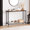 41" Rustic Brown, variant on Modern 31" Console Table, Narrow Entryway Table with Fluted Glass Shelf and Metal Frame, Slim Sofa Table Behind Couch for Living Room, Hallway, Foyer, Gold