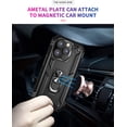 thumbnail image 3 of Funda Sumao para iPhone 14 Pro con anillo, fina, de silicona líquida, de grado militar, a prueba de golpes, color negro, 3 of 8