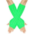 thumbnail image 2 of AWZXDE Knitted Fingerless Gloves with Thumb Hole Unisex Warm Gloves for Winter Fashion and Comfort Green,One Size, 2 of 5