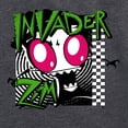 thumbnail image 2 of Invader ZIM - ZIM Angry - Retro Checkered Board - Toddler And Youth Girls Fleece Dress, 2 of 4