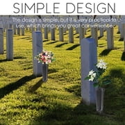 witspace Cemetery Vases with Spikes, Cemetery Decorations for Grave, Graveyard Plastic Drainable Flowers Holder, for Headstone Memorial Day Decor Outdoors Garden