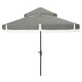 thumbnail image 2 of SAFAVIEH Milan Fringe 9' Market Crank Double Top Umbrella, Grey, 2 of 6
