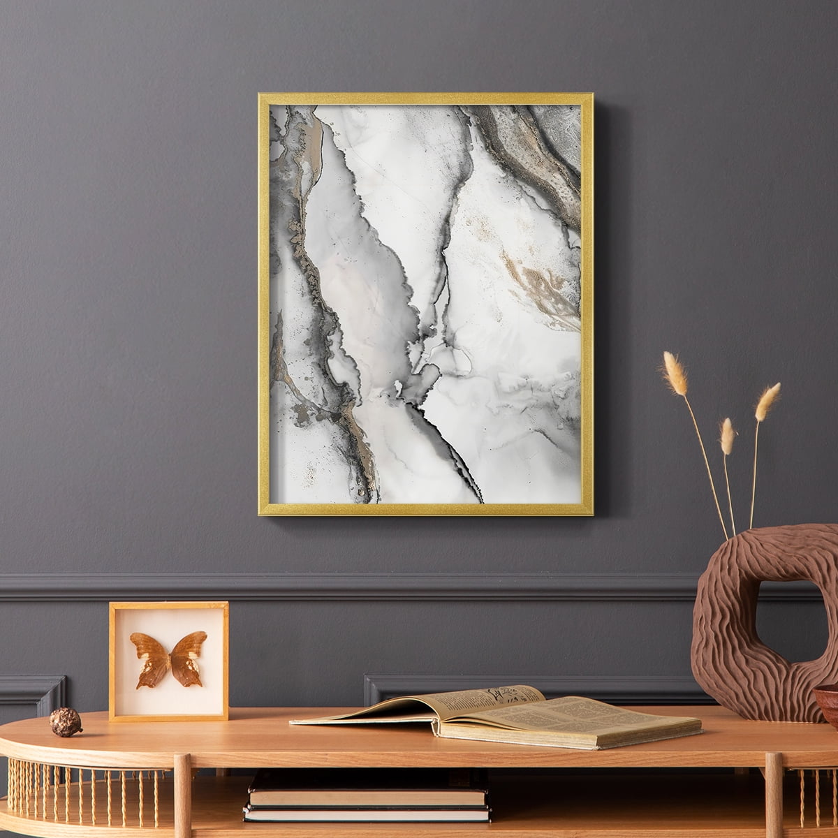 Abstract Ink Fantasy I in Paper Solid Wood 8 x 10 Framed Print