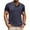 Navy（mens shirts）, variant on GuangCheng Mens Short Sleeve Henley Shirts,with Chest Pocket,Classic Fit,Button Collar Pullover Tops,Green,Size M