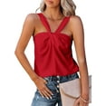 thumbnail image 2 of SAYOO mujeres moda Color sólido camisola sin mangas espalda descubierta Sling Tank Tops verano Casual salvaje chaleco Streetwear SAYOO Moda, 2 of 5