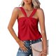thumbnail image 2 of SAYOO mujeres moda Color sólido camisola sin mangas espalda descubierta Sling Tank Tops verano Casual salvaje chaleco Streetwear SAYOO Moda, 2 of 5