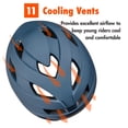 thumbnail image 4 of Ozark Trail Toddler Bike Helmet, Navy Blue, Ages 3+, Size XS, Adjustable Fit, 11 Vents, 4 of 6