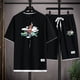 thumbnail image 2 of Conjuntos de hombre Natanael Cano Nata Montana Camiseta y pantalón corto Moda Corridos Tumbados Merch Chándal Conjunto diario de verano de dos piezas, 2 of 4