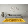 thumbnail image 3 of Ahgly Company Indoor Round Oriental Yellow Traditional Area Rugs, 5' Round, 3 of 4