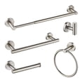 thumbnail image 1 of Beati Faucet Juego De 5 Piezas De Accesorios De Baño  Incluye Barras Para Toallas De 12 Y 24 Pulgadas, Ganchos Para Soporte De Papel Higiénico, Anillo Para Toalla, Accesorios De Baño Modernos De Acer, 1 of 5